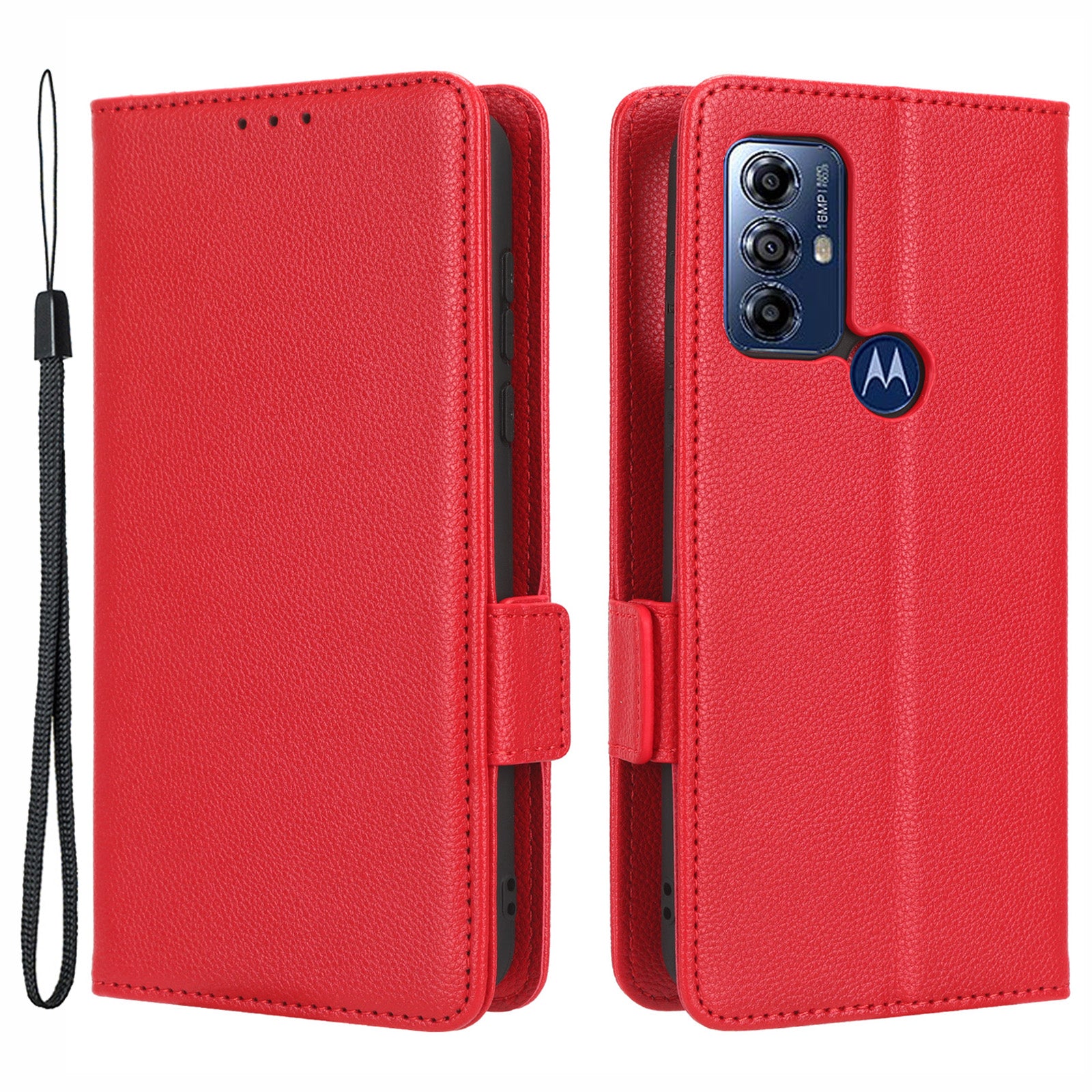 For Motorola Moto G Play (2023) 4G Dual Magnetic Clasp PU Leather Anti-fall Phone Case Litchi Texture Protective Phone Wallet Stand Cover For Motorola Moto G Play (2023) 4G Dual Magnetic Clasp PU Leather Anti-fall Phone Case Litchi Texture Protective Phone Wallet Stand Cover